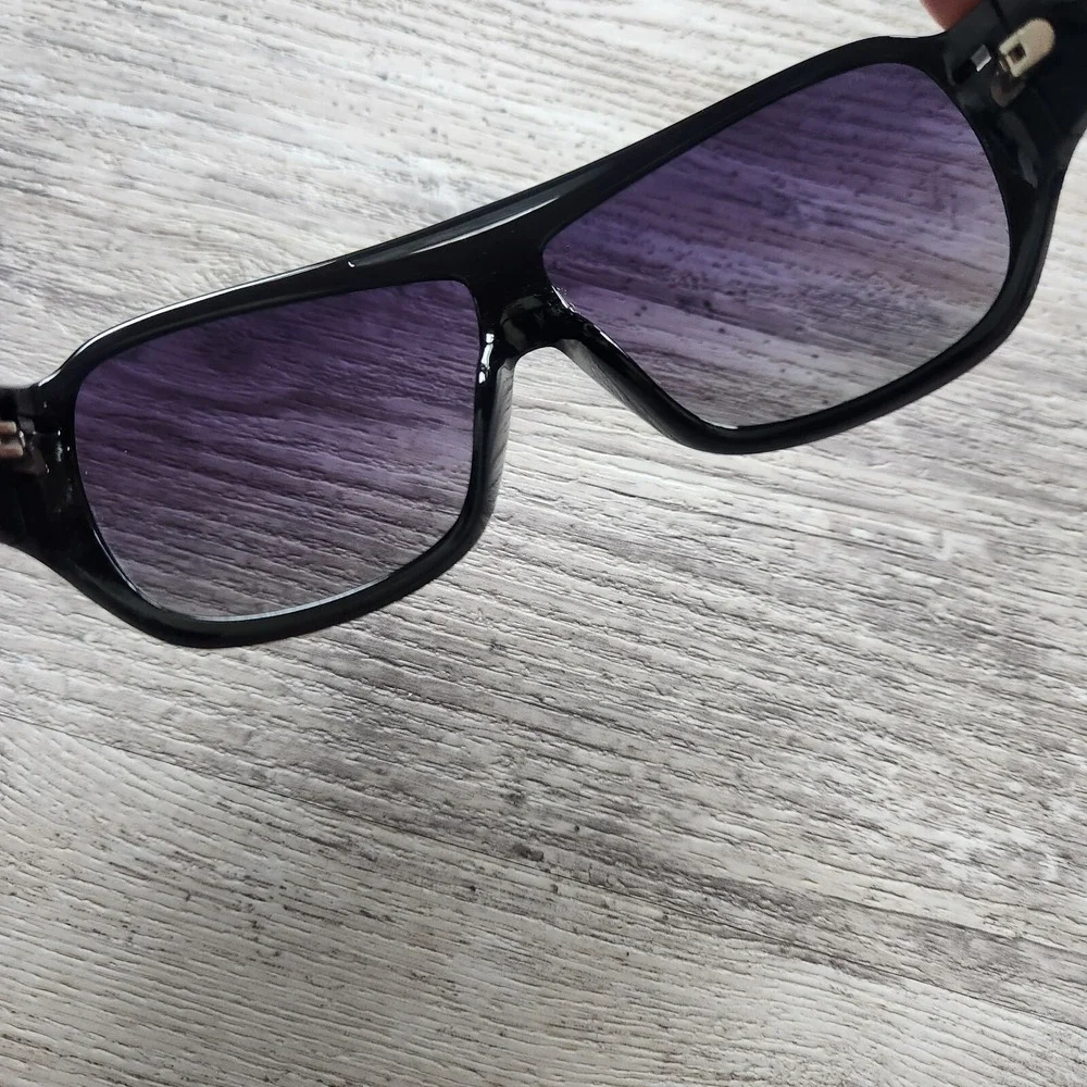 Fratelli Rossetti 4327 Sunglasses Black‎ Acetate Italy Vintage 90s Gradient Lens